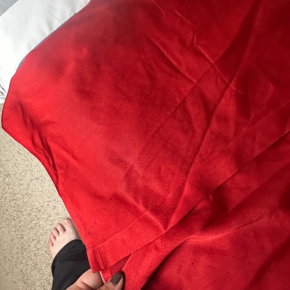 Vintage 70's 80's Christian Dior Tricots et Coordonnés Red Silk Blouse Tie 44 12 - Picture 7 of 10